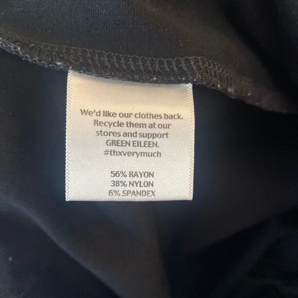 Eileen Fisher Black Ankle Pull-on Pants with Zipper at Ankle women sz S - Picture 5 of 6